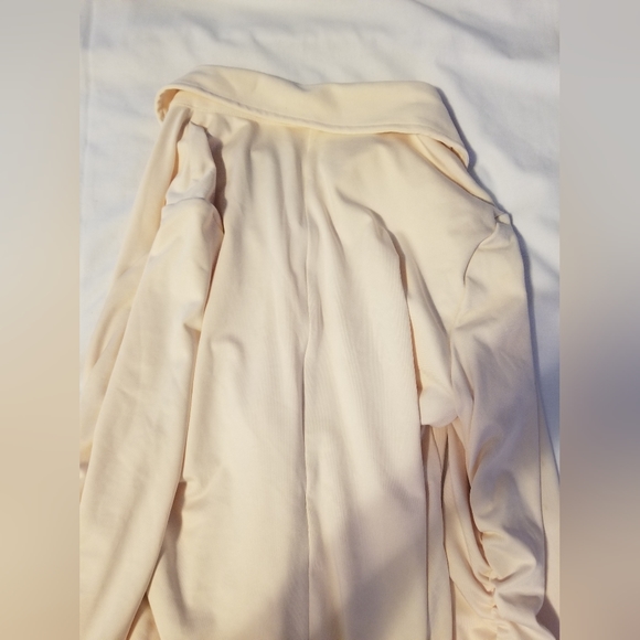 NWT LEAU BERLIN BUTTO UP MINI DRESS CREME SZ L - Picture 5 of 9